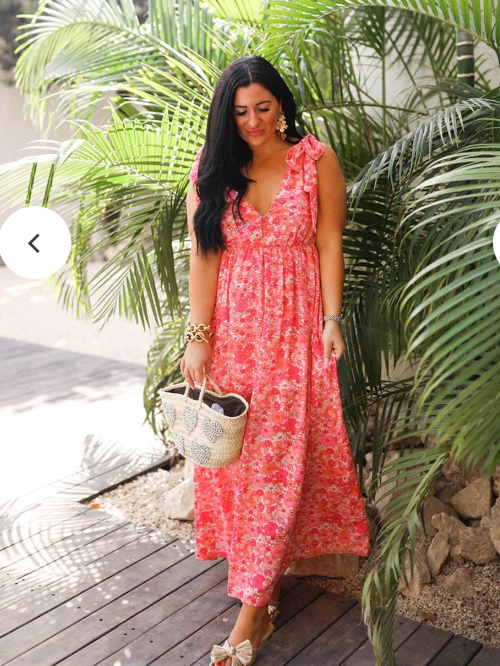 BuddyLove Meme Tie-Shoulder Maxi Dress in Hawaiian Sun